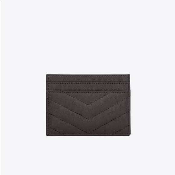 🚫SOLD🚫 *RARE COLOR* NIB Authentic Saint Laurent Monogram Card Case in “Storm” - Picture 3 of 4
